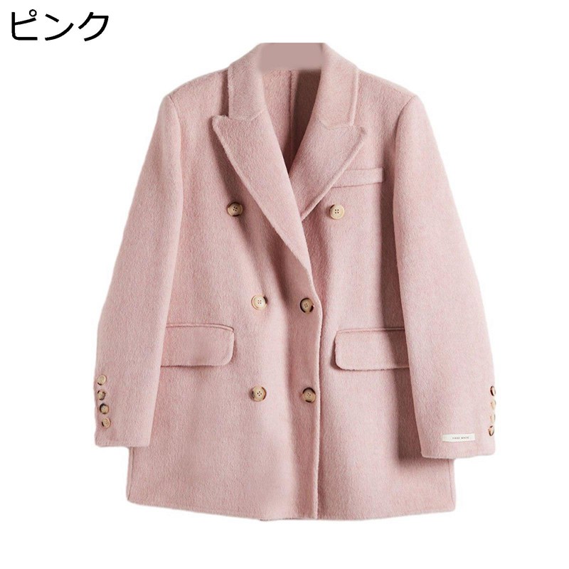 チェスターコート レディース ラシャ厚地の外套 真っただ中丈 年月服 背広襟 テーラード 保温 生あたたかい 商行為厚地の外套 トレンチコート 女子らしい 流行り 韓国 通い通学 分かりやすい 座標