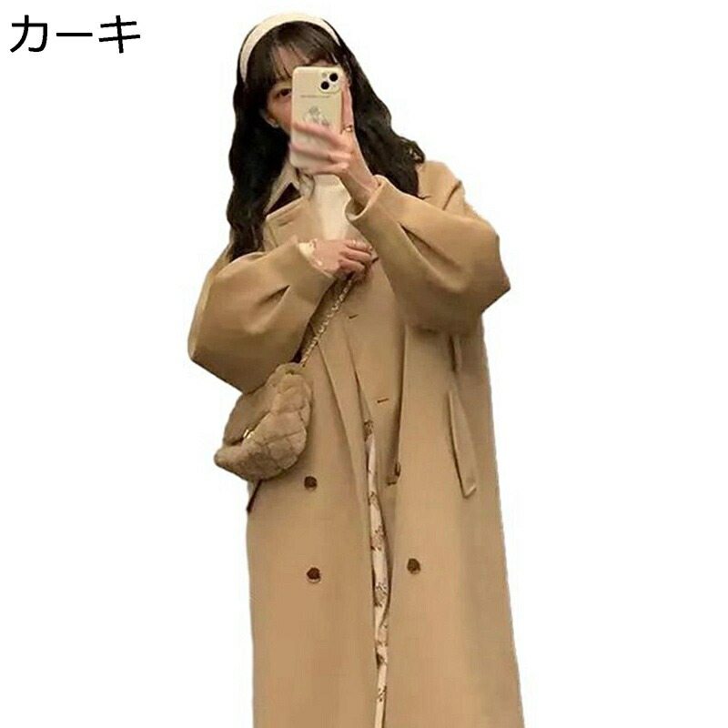 レディース チェスターコート ラシャコート 中綿ジャケット オーバーコート ロング丈 可愛い ポケット 綿入れ ダブルブレスト トレンチコート 秋冬服 カジュアル 着痩せ ゆったり 保温性