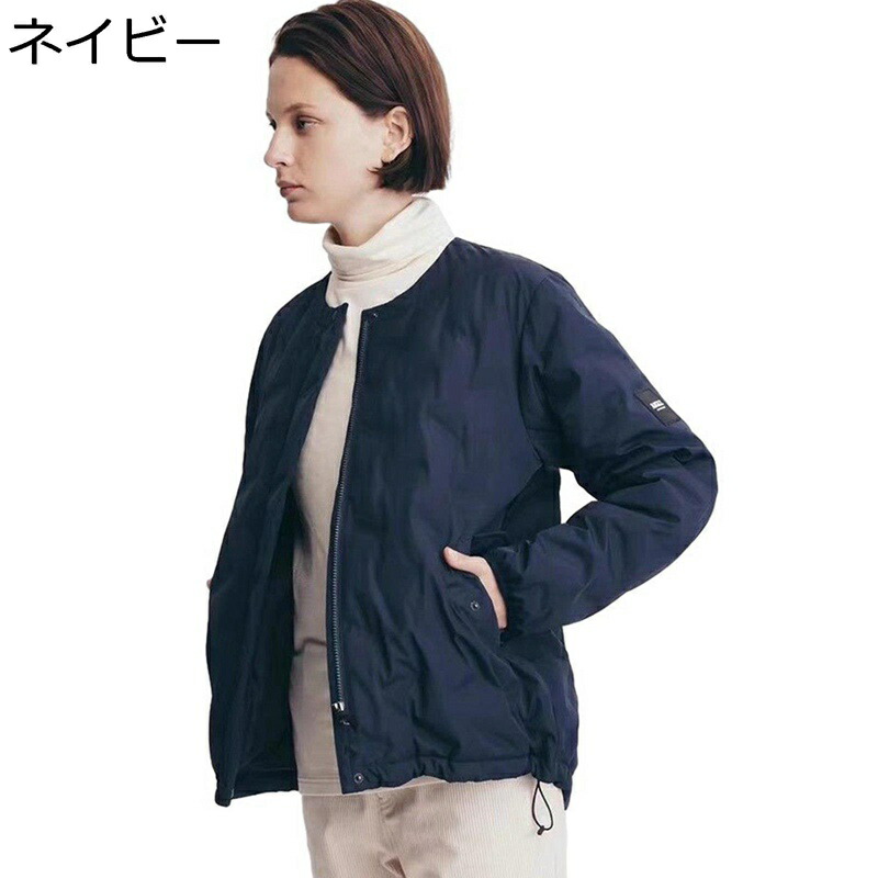 ダウンジャケット レディース 冬 中綿ジャケット 丸首 薄い アウトドア ゆったり 長袖 通勤 アウターコート ジャンパー ジッパー カッコイイ 20代 30代 40代 日常着 登山 旅行