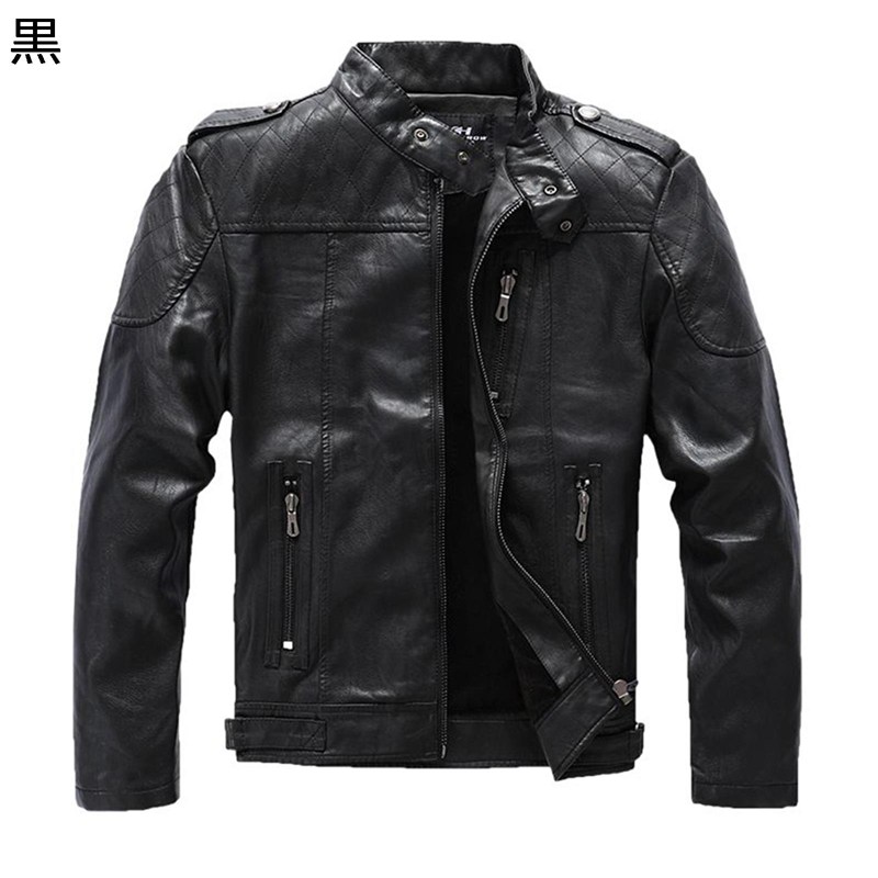 エコ革ジャン メンズ ライダースジャケット バイクジャケット 立ち襟 切り替え パッチワーク ファスナーポケット ブルゾン 秋冬服 フェイクレザー ショートコート ミリタリー
