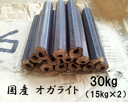 楽天市場 オガライト国産 15kg 2 合計 30kg キャンプ 暖炉 薪ストーブ 炭専門店 オガ炭 備長炭 七輪 薪