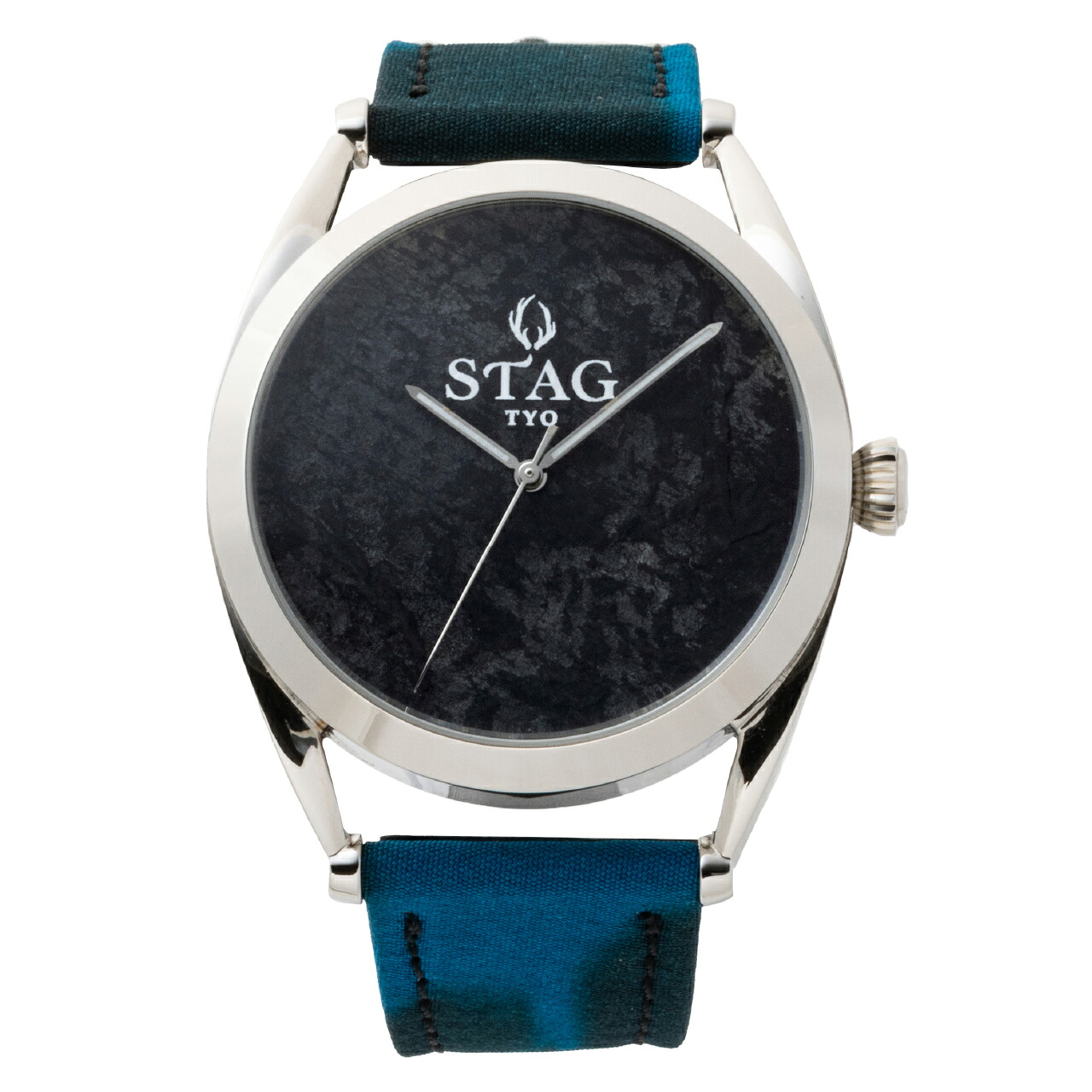 腕時計 メンズ 男性用ウォッチ STAG TYO スタッグ 時計 コラボレーションウォッチ 和紙文字盤 京友禅（京染め） 京友禅生地バンド STGxH022 日本製
