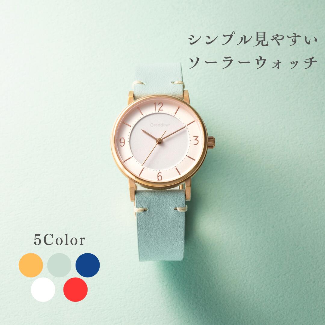 ソーラー 御覧になる  ウオッチ レディース グランドールエレガンス Grandeur Elagance GSW005 日常やって行く雨合羽