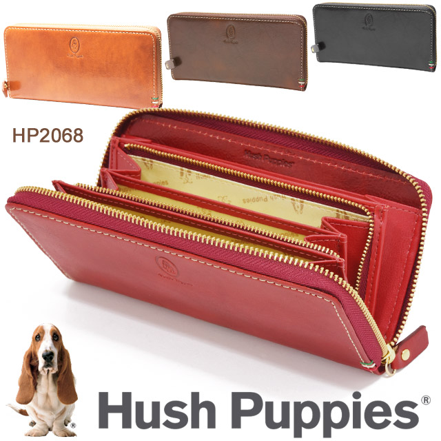 受賞店舗 ハッシュパピー 長財布 ラウンドファスナー Hush Puppies ルクス 牛革 イタリアンレザー Hp68 格安人気 Www Nripost Com