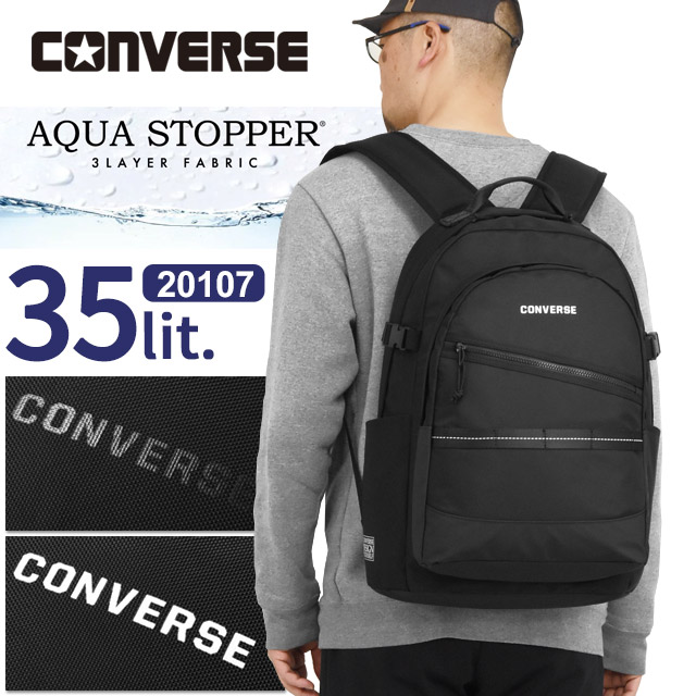 ●新品【コンバース/CONVERSE 】リュックサック/大容量３０リットル 黒 CONVERSE 最大40% 8/1限定 2025年モデル コンバース リュック