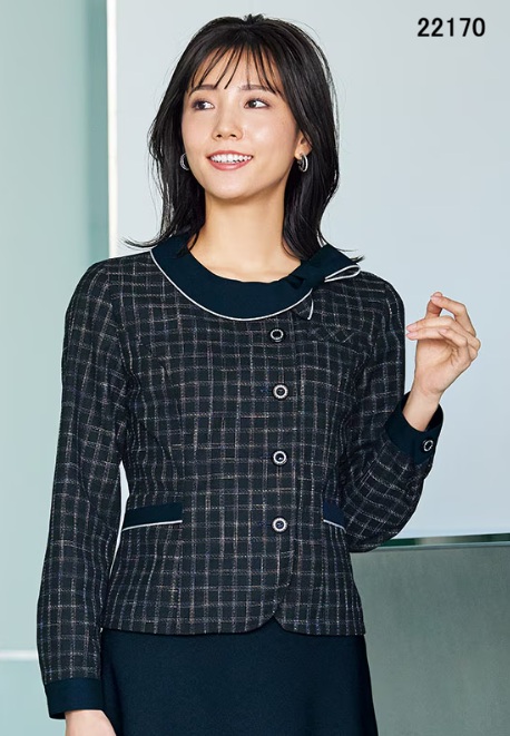 22170 長袖大層らしいトップ 事務服 en joie 株式会社ジョア アンジョア