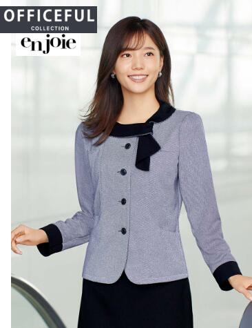 26757 長袖大層らしいトップ 事務服 en joie 株式会社ジョア アンジョア