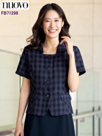 FB71298 オーバーブラウス ホルダーループ付 ユニフォーム 事務服  制服 FOLK nuovo フォーク