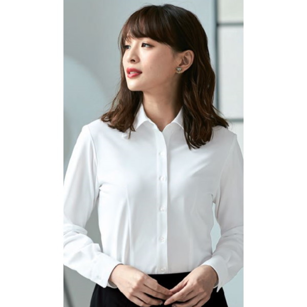 事務服 01215 長袖ブラウス en joie 株式会社ジョア アンジョア｜白衣 事務服 マルゼンユニフォーム