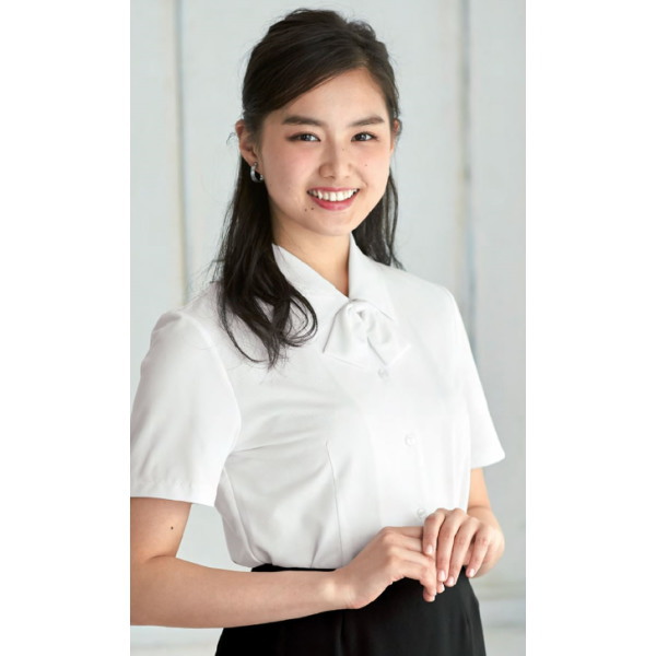 事務服 06210 半袖ブラウス リボン付 en joie 株式会社ジョア アンジョア 6,811円
