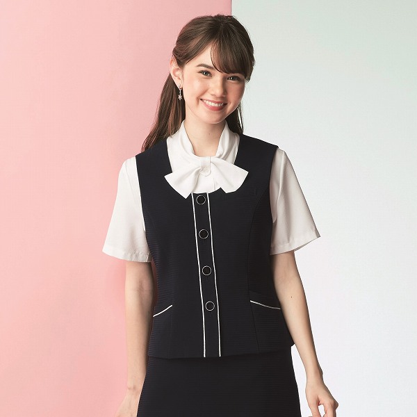 事務服 16600 ベスト en joie 株式会社ジョア アンジョア|白衣 事務服 マルゼンユニフォーム