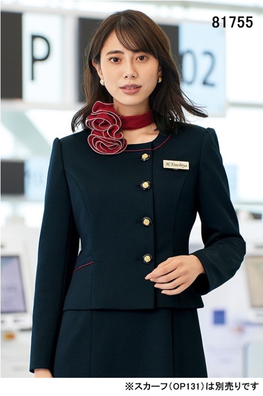 81755 ジャケット ユニフォーム 事務服 制服 en joie 株式会社ジョア アン ジョア
