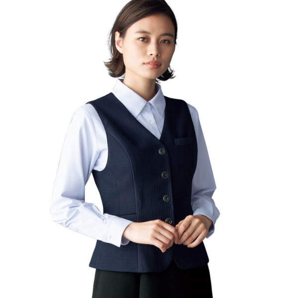 fv36359 限りない 保持者繰り返し付 制服 事務服  ユニフォーム FOLK nuovo 民俗音楽 ベスト-レディースファッション