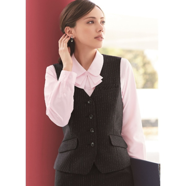 SA250V 限りない 制服 事務服  ユニフォーム 株式会社神馬中央局 JINBA ベスト-レディースファッション