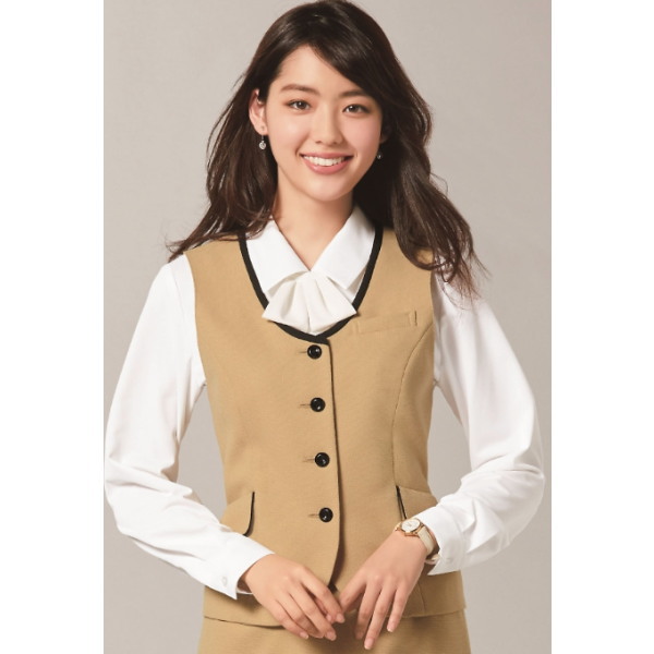 SA330V ベスト ユニフォーム 事務服 制服 株式会社神馬本店 JINBA|白衣 事務服 マルゼンユニフォーム