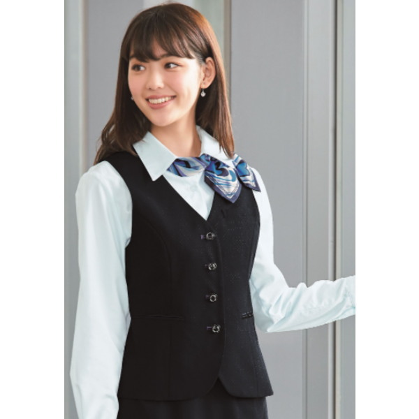 SA380V ベスト ユニフォーム 事務服 制服 株式会社神馬本店 JINBA|白衣 事務服 マルゼンユニフォーム