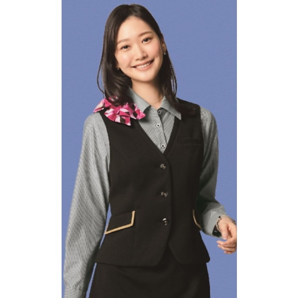 WN50V ベスト ユニフォーム 事務服 制服 株式会社神馬本店 JINBA|白衣 事務服 マルゼンユニフォーム