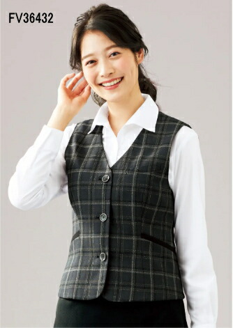 fv36432 ベスト ユニフォーム 事務服 制服 FOLK nuovo フォーク