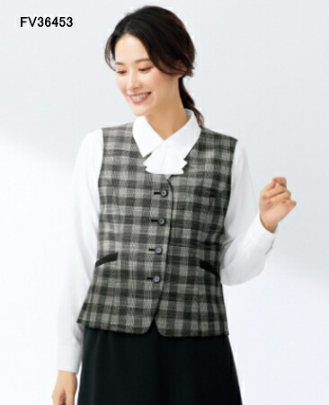 fv36453 ベスト ユニフォーム 事務服 制服 FOLK nuovo フォーク｜白衣 事務服 マルゼンユニフォーム