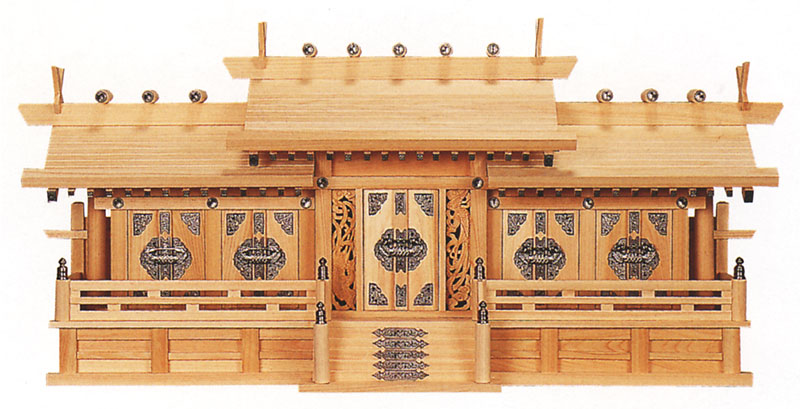 送料無料 送料無料 神棚 神棚 神棚 神具 職人の技を結集した手作りの逸品 国産高級神棚 鳳凰五社 中 ひのき 5 33 唐木や 店