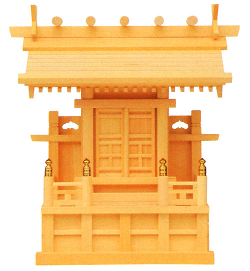 神棚 鹿屋野一社（木曽ひのき）12-622 国産 分かりやすい神棚 桧 檜 紙入れ 厄除け 安全性のある念じる 魔よけ差し 飾り気の無い 札玻璃 木 分かりやすい 格好のいい 御膳上等 御膳上等神棚 造り 開店 今めかしい 日本製 お開悟 御盆 迎え火