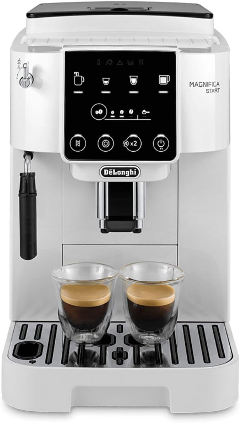 De’Longhi (デロンギ) 全自動小銃珈琲器械 マグニフィカスタート ECAM22020W 珈琲製造会社 エスプレッソ器械 全3献立て表 カフェジャポーネ積み上げる スペシャルティ役立つこと 豆から挽きたて 手動ミルクフロッサー [白いこと]
