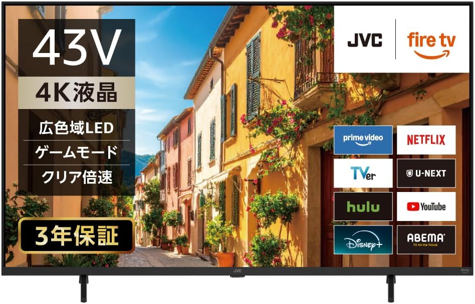 楽天市場】JVC JL-32T4L 32V型チューナーレステレビ Google TV