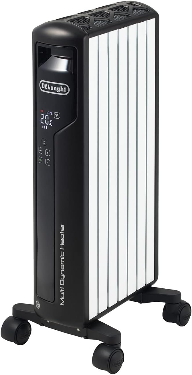 マルチダイナミックヒーター Wi-Fi模範例 900W 6～8畳 適用業務捏ち上げる デジタル式+オートアダプティブテクノロジー 黒いこと デロンギ MDHAA09WIFI-BK