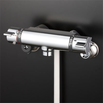KVK 【KF800TNNMB】 サーモスタット式シャワー メッキシャワー付 風呂場用水栓 壁付サーモスタット