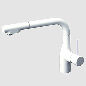 KVK 【KM6101ZECC4HS】シングルレバー式シャワー付混合栓 グロスホワイト（撥水） 寒冷地用 キッチン用水栓