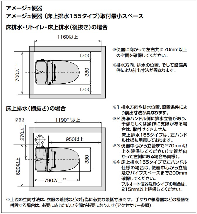 訳ありセール 格安） INAX LIXIL リクシル アメージュ便器 便器 タンク床上排水 床上高さ155タイプ マンションリフォーム用  ハイパーキラミック床上排水 Pトラップ 一般地 手洗なし fucoa.cl