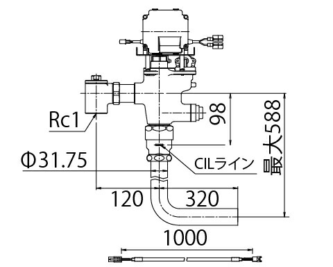 LIXIL リクシル 【OKC-T780N-1-C】 シリーズ名： オートフラッシュＣ 品名： オートフラッシュＣ　セパレート形　自動フラッシュバルブ（ボックス無・埋込形）