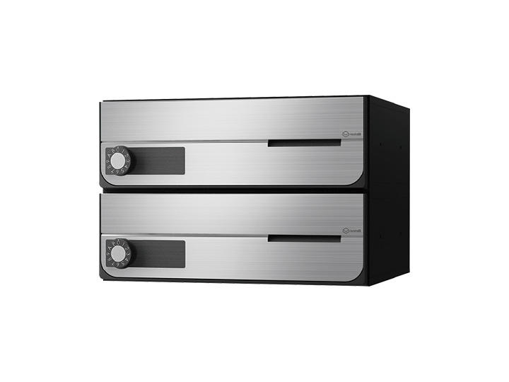 Nasta ナスタ 【KS-MB4202PU-2】郵便うけ W360×H120 前入前出／防滴印字機