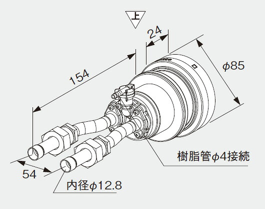 ノーリツ 給湯器 部材 0707488 循環アダプターMB2-1-SS 【0707488】