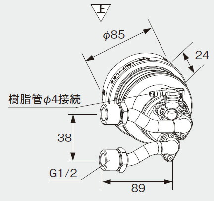 ノーリツ 給湯器 部材 0707493 循環アダプターMB2-1-FR 【0707493】