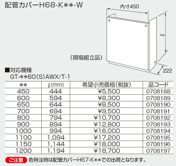 超人気新品 ノーリツ 関連部材 0700400 配管カバー H33-K 450 discoversvg.com