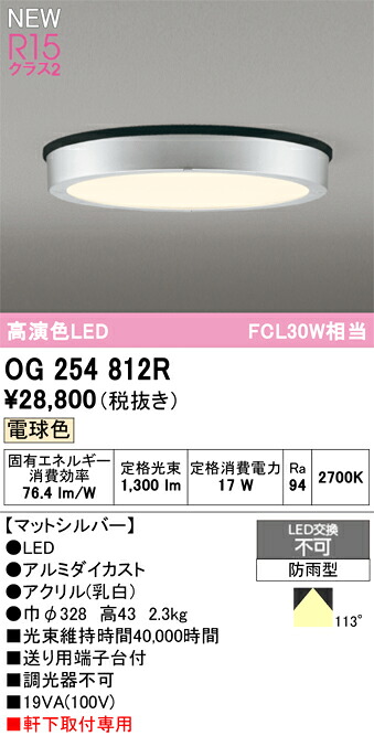 オーデリック エクステリアライト 【OG254812R】【OG 254 812R】