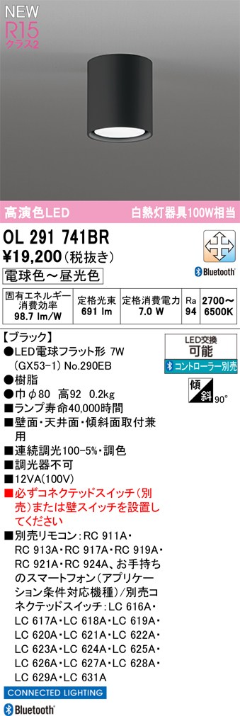 オーデリック シーリングライト 【OL291741BR】 【OL 291 741BR】｜DOOON ショップ