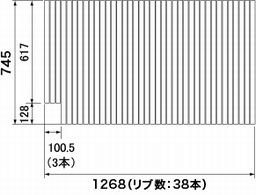 パナソニック Panasonic 【GKW75MN1K1XL】 風呂フタ(短辺745×長辺1268:L用:巻きフタ:片端加工型:切り欠きあり) バスルーム