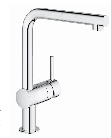 【在庫限り】GROHE[グローエ] 【JP 3004 01】ミンタ シングルレバーキッチン混合栓 コールドスタート仕様(ヘッド引出タイプ) 寒冷地仕様　※JP300403の旧品です