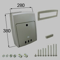 LIXIL リクシル トステム レターボックス 【商品コード:DKZZ1041】 内容物レターボックスX1、スペーサーX1、取付ネジセットX1、取付軸セットX1、高さ調整ピースX1 ソフトグレー|DOOON ショップ