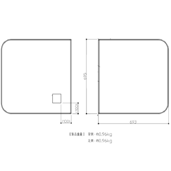 TOTO 部分品【AFKKS81094KSAA21W】 ＫＤ１６５ＳＱラクカル２枚 部材