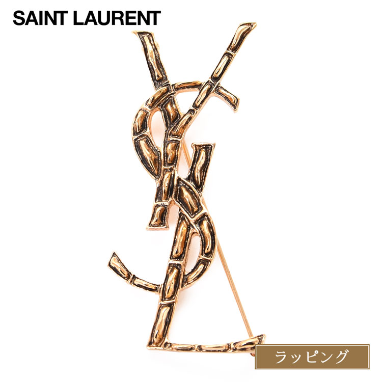 【✨新品未使用品✨】Yves Saint Laurent ゴールドブローチ サンローランオピウム YSL ブローチ ゴールド金具 レディース GP