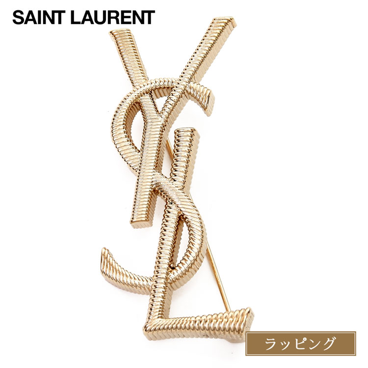 ★イヴ・サンローラン ブローチ ゴールド パール 元箱あり YSL YVES SAINT LAURENT イヴサンローラン ブローチ