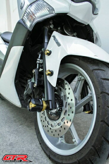N-MAX エヌマックス　155 125　フロントフォーク 正規品]NCY高品質カスタムフロントフォーク[シルバー] 高耐久