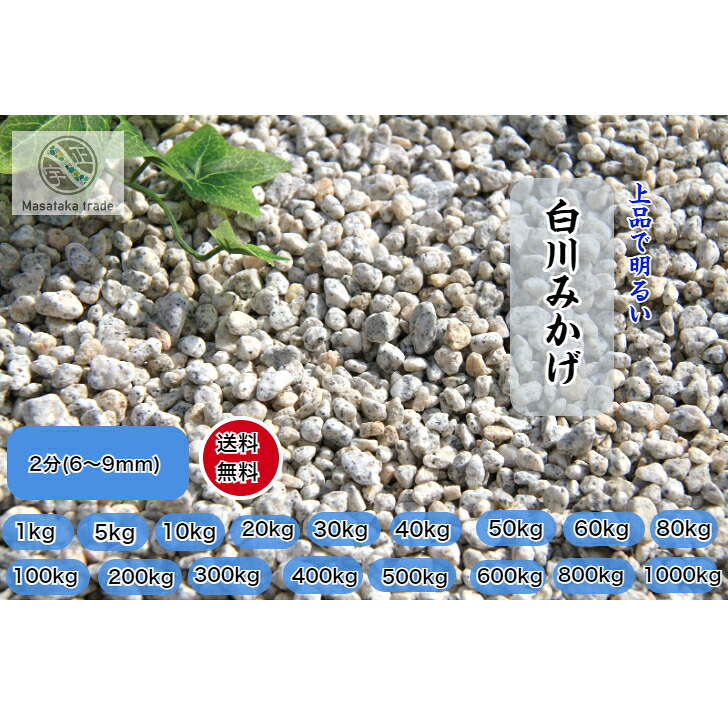 みかげ玉石 庭石 2分(6~9mm) グレー系 特選天然石 和風御影玉砂利 ガーデニング 外構 園芸|正宇ストーン
