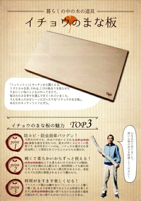 イチョウのまな板 大 防カビ 防虫効果抜群 Lojascarrossel Com Br