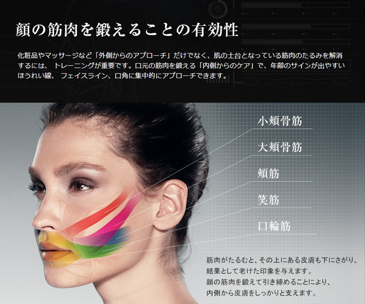 Mtg フェイシャルフィットネス パオ Facial Fitness Pao ブラック 顔筋トレ ほうれい筋 什器 たるみ シワ しわ 人面径 口角 パオ 小顔グッズ 節食 美容器具 Hqb Be