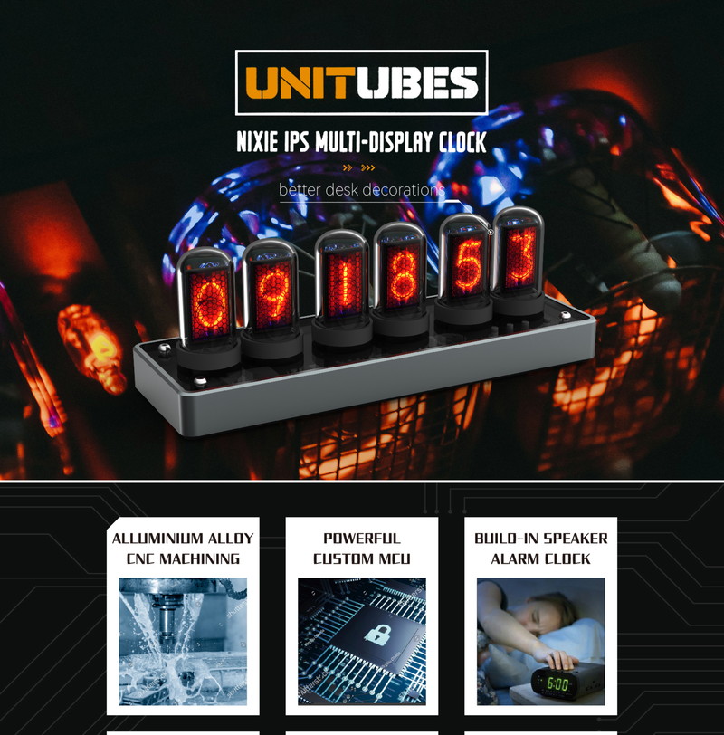 楽天市場】【メーカー直送品】ニキシー管時計 ME-2(IN-8-2)【ニキシー