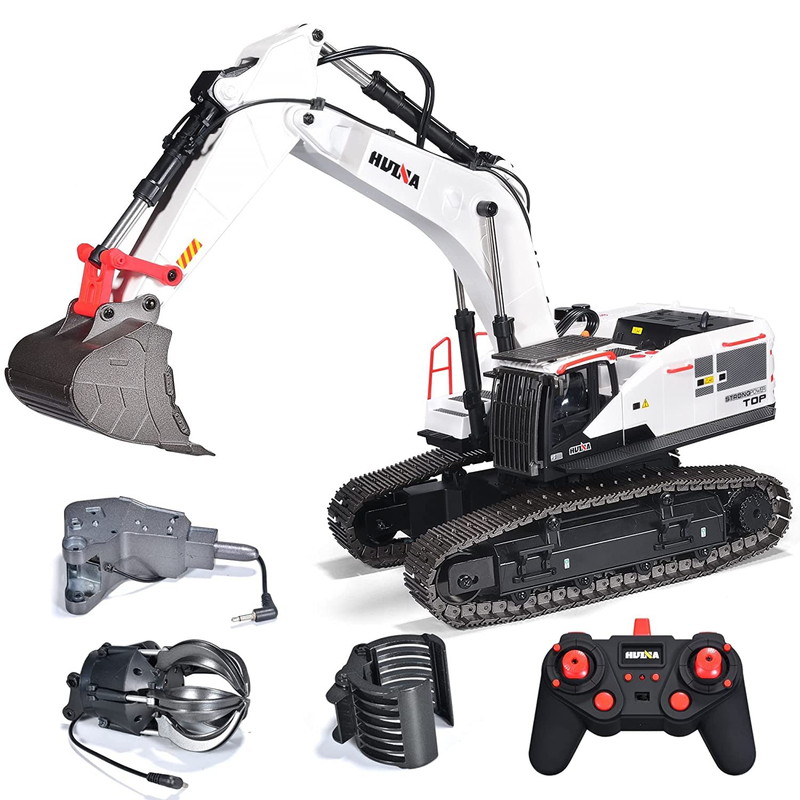 ラジコンカー RC 合金強化版 掘削機 無限旋回 ミニチュア 建機おもちゃ 砂浜 DIYパーツ付属 大人/子供向け｜雅美良品 店